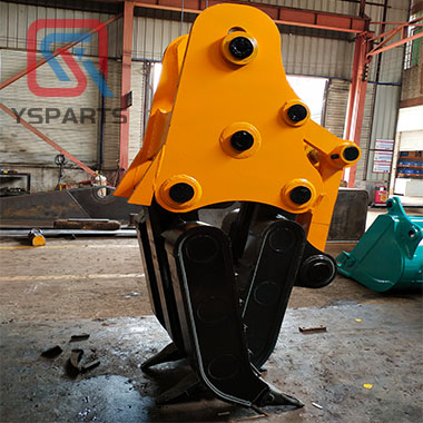excavator hydraulic grab with one cylinder grapple